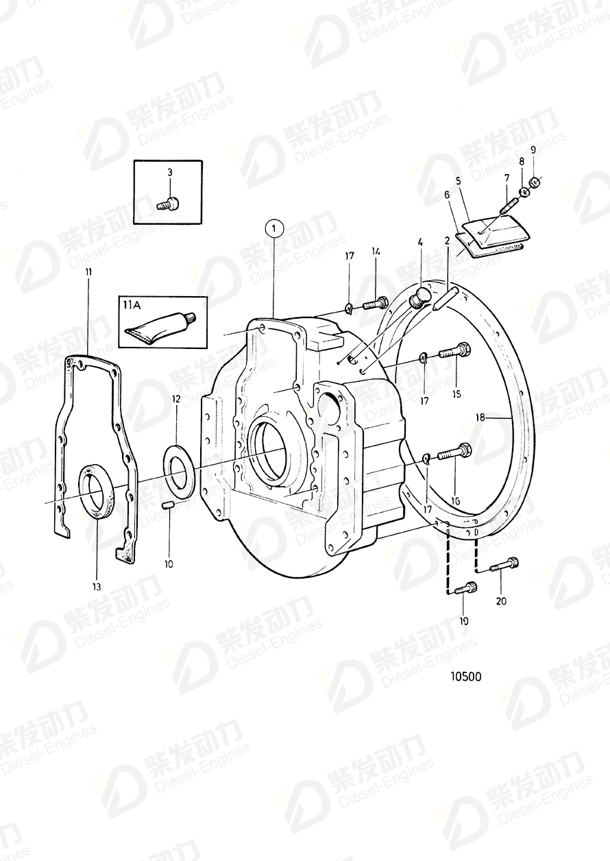 volvo penta Stud 924054 Drawing